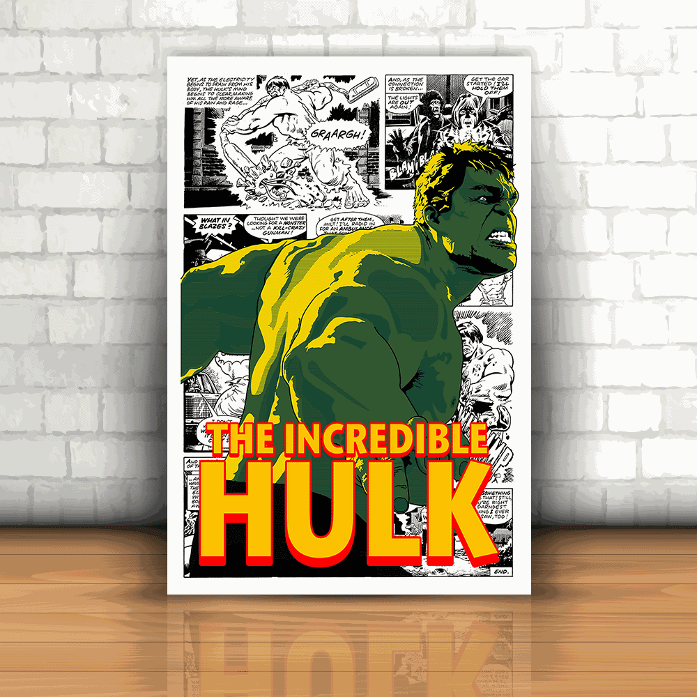Placa Decorativa - Hulk Quadrinhos