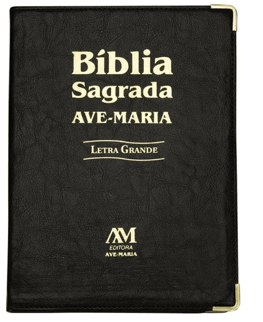 Bíblia Letra Grande Ave Maria Capa Preta