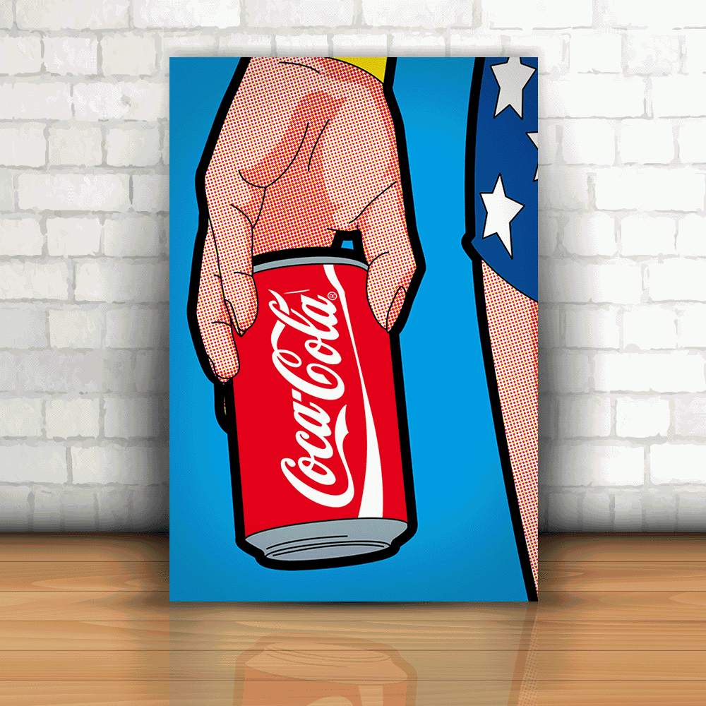 Placa Decorativa - Mulher Maravilha Coca-Cola