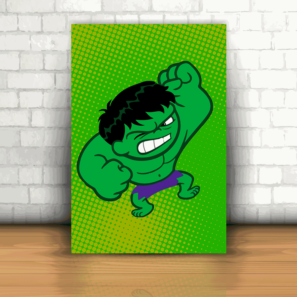 Placa Decorativa - Hulk Kids