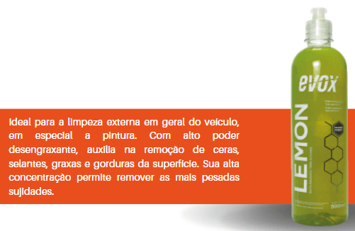 Lemon - banho automotivo 500ML Evox | FITZTINTAS