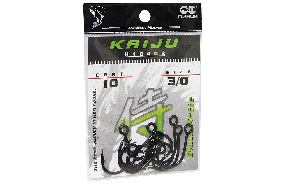 Anzol Inline Maruri Kaiju Black H16402 (olho invertido) Ideal para