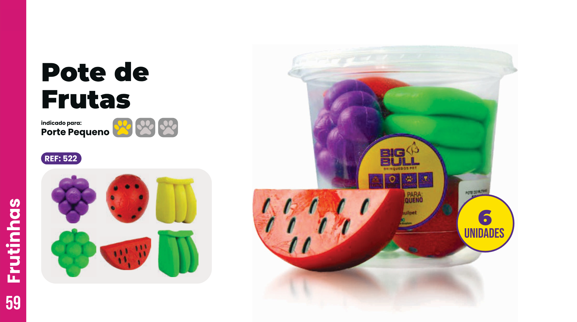 Pote Kit Frutinhas 6 Unidades