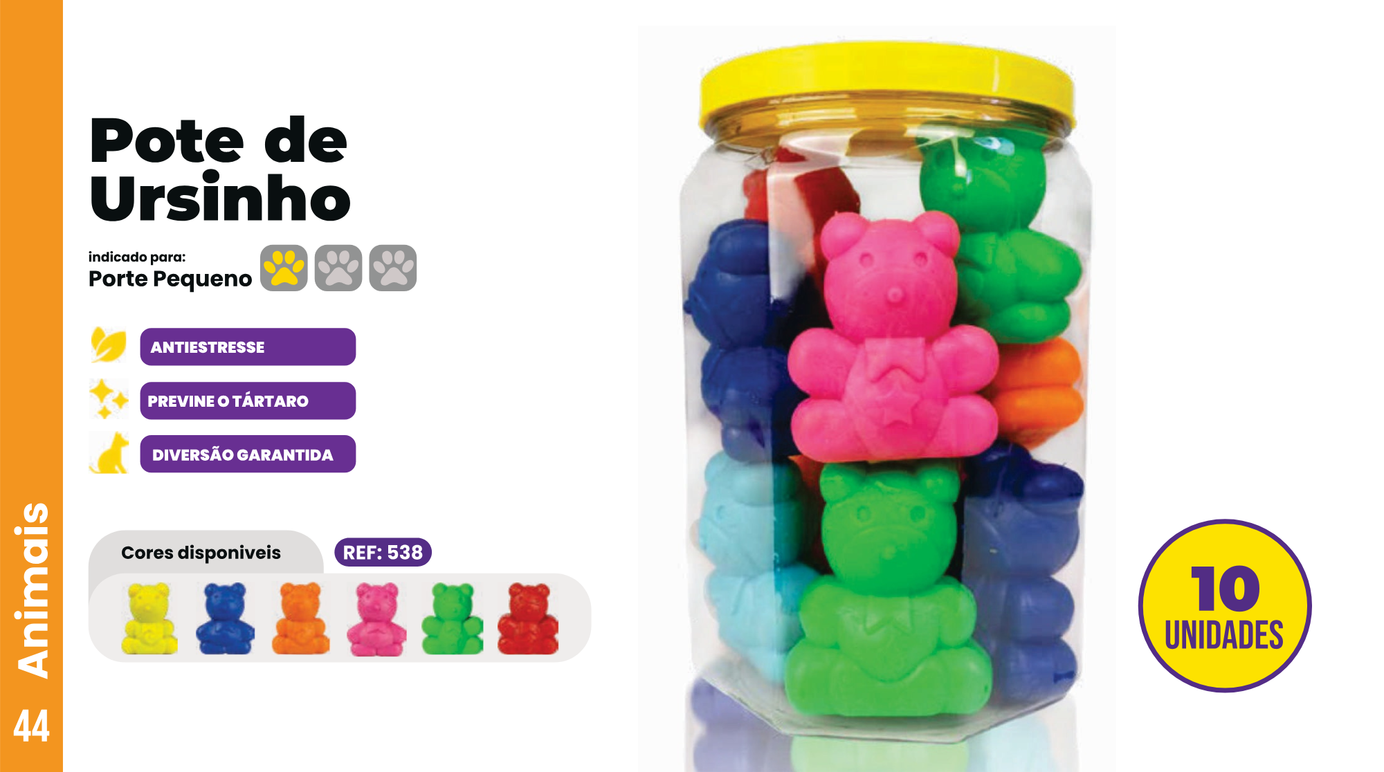 Pote Ursinho com 10 Unidades