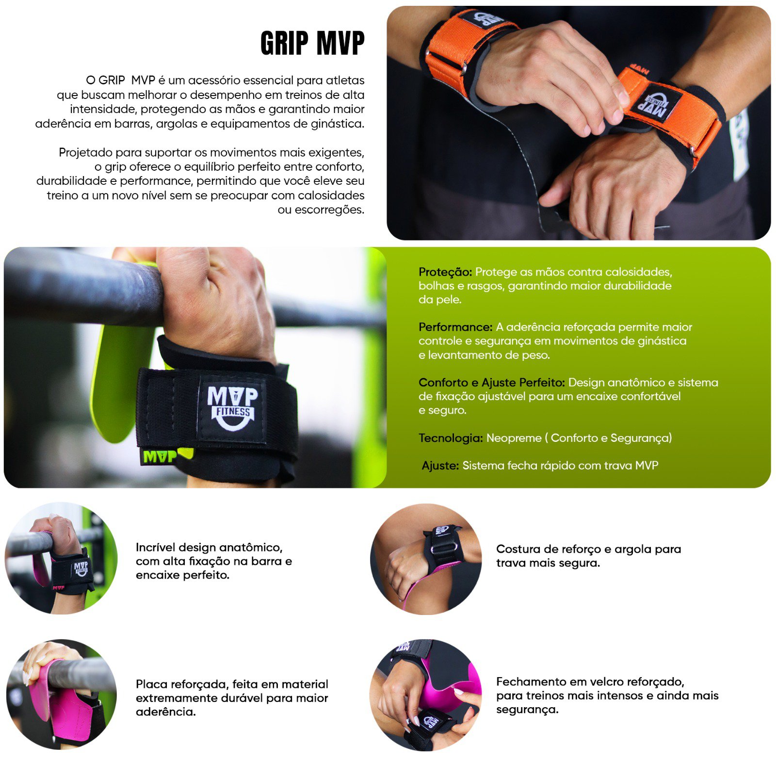 Hand Grip MVP Power Grip - Orange | MVP Fitness - Loja Oficial