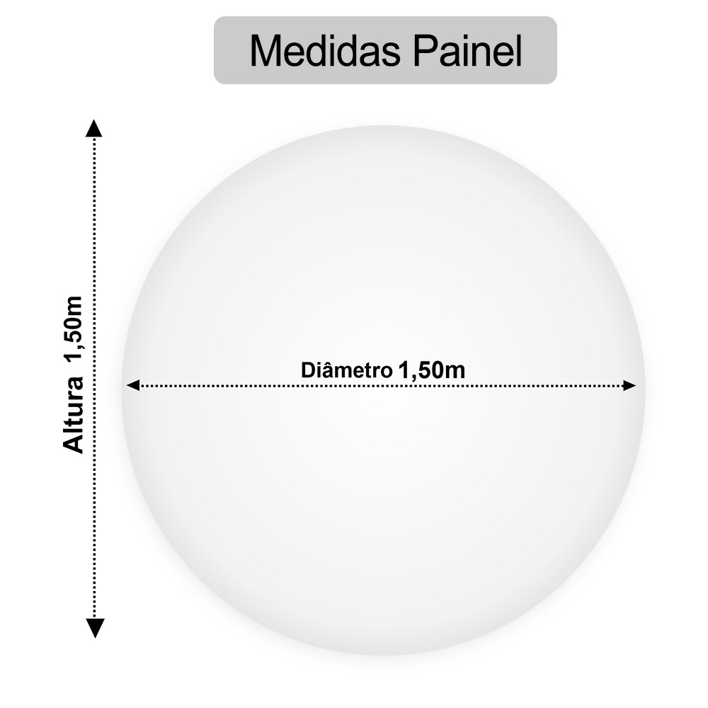 3 FAIXAS DE CILINDROS + PAINEL REDONDO EM LONA REI LEÃO