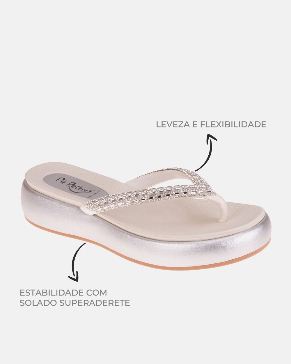 Sandália com tecnologia Wide Fit