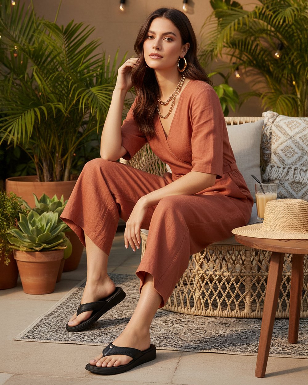 Detalhe do solado da sandália