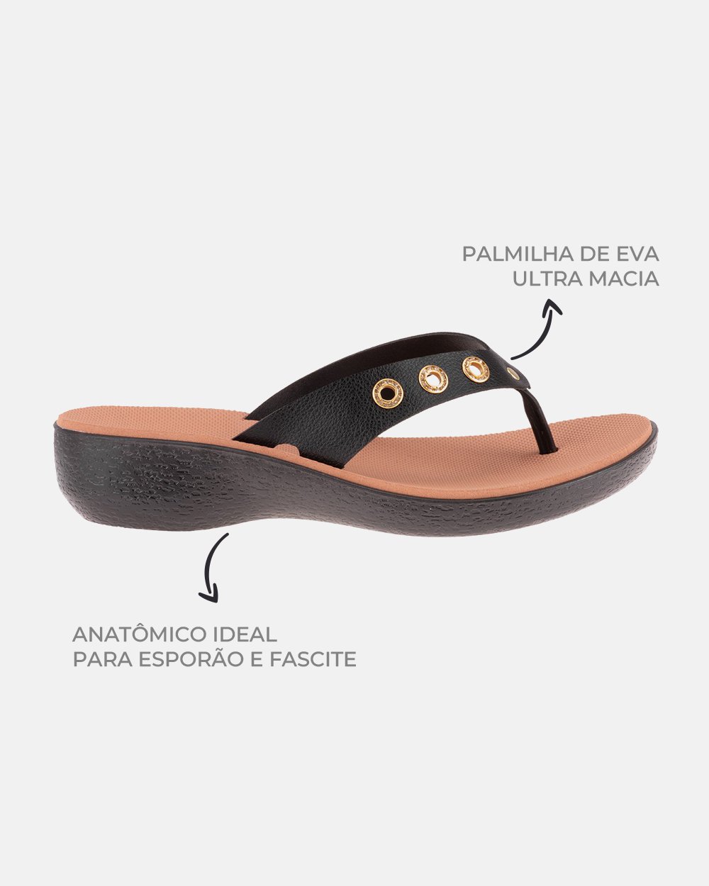 Sandália com tecnologia Wide Fit