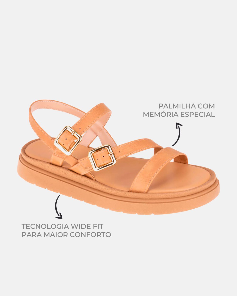 Sandália com tecnologia Wide Fit