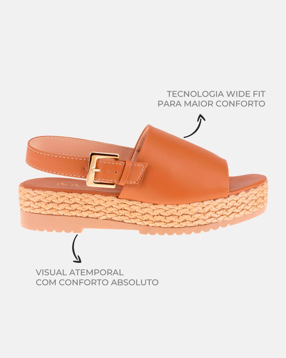 Sandália com tecnologia Wide Fit