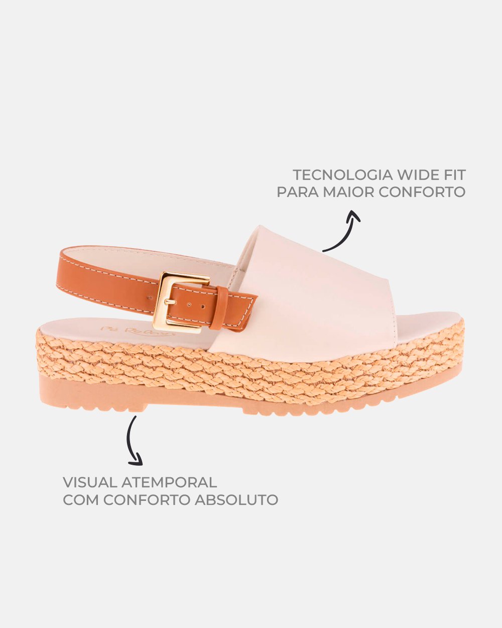 Sandália com tecnologia Wide Fit