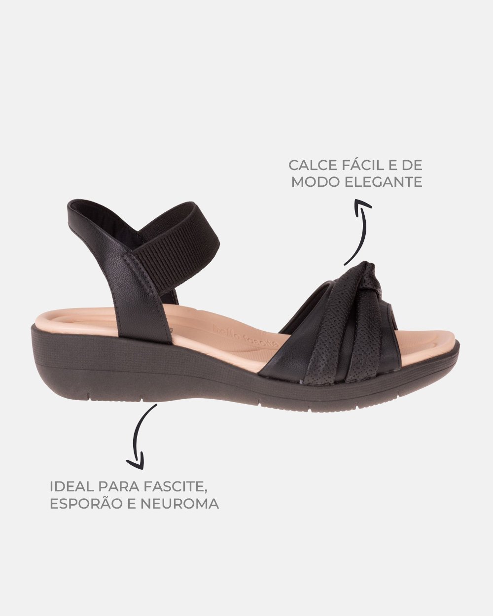 Sandália com tecnologia Wide Fit