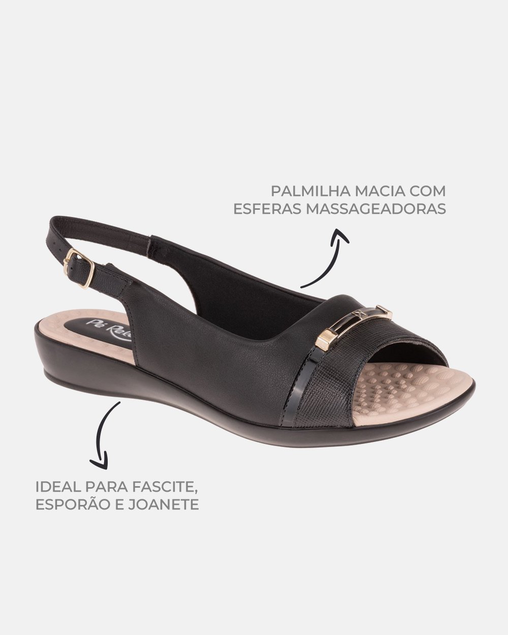 Sandália com tecnologia Wide Fit