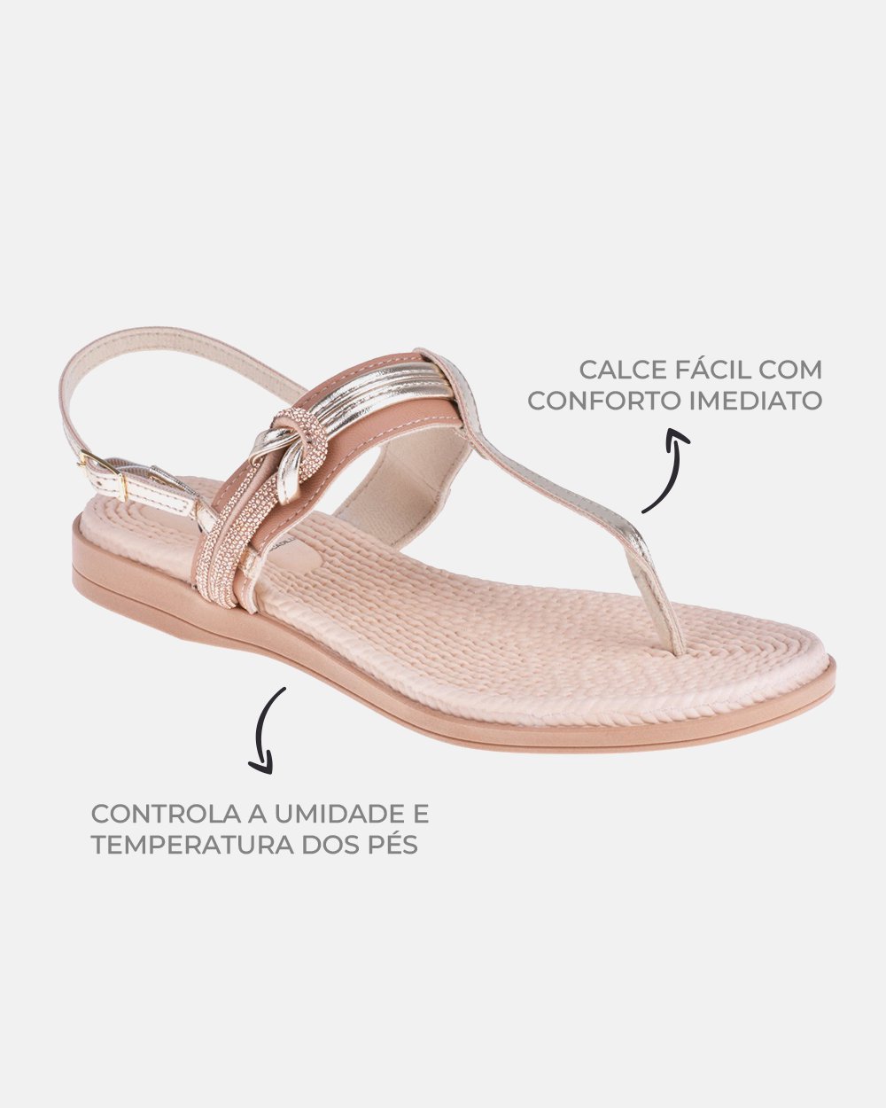 Sandália com tecnologia Wide Fit