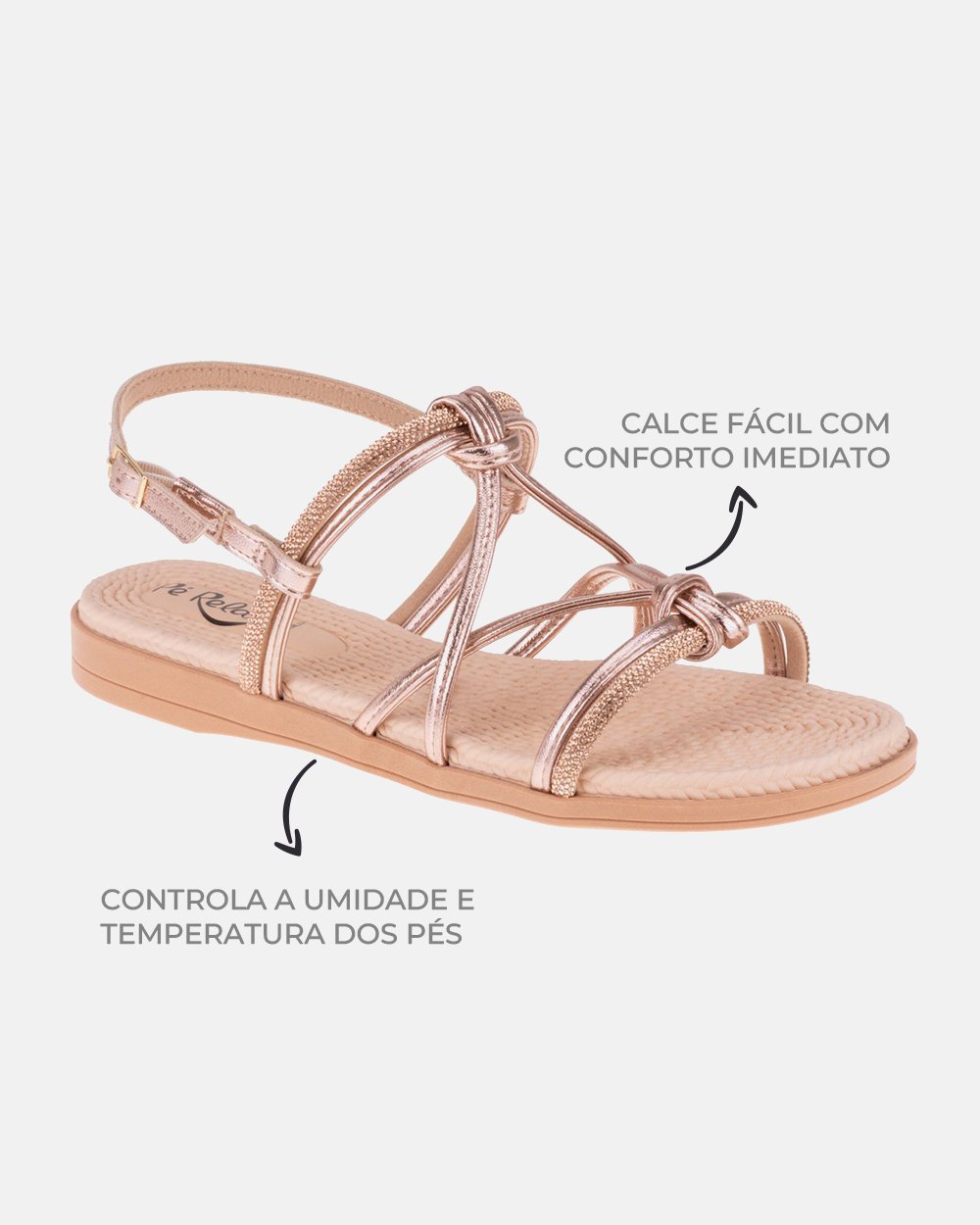 Sandália com tecnologia Wide Fit
