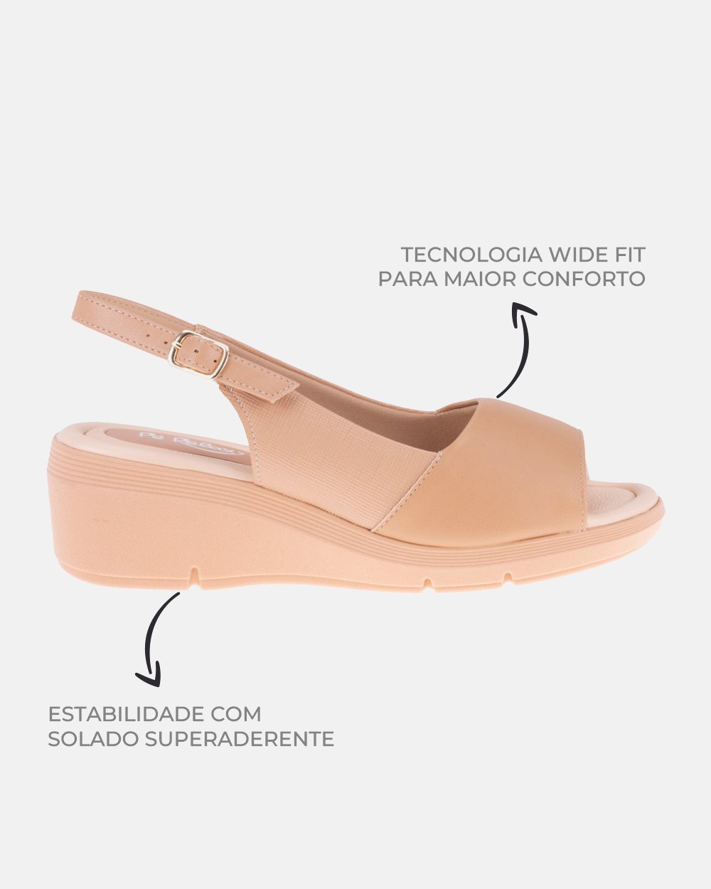 Sandália com tecnologia Wide Fit