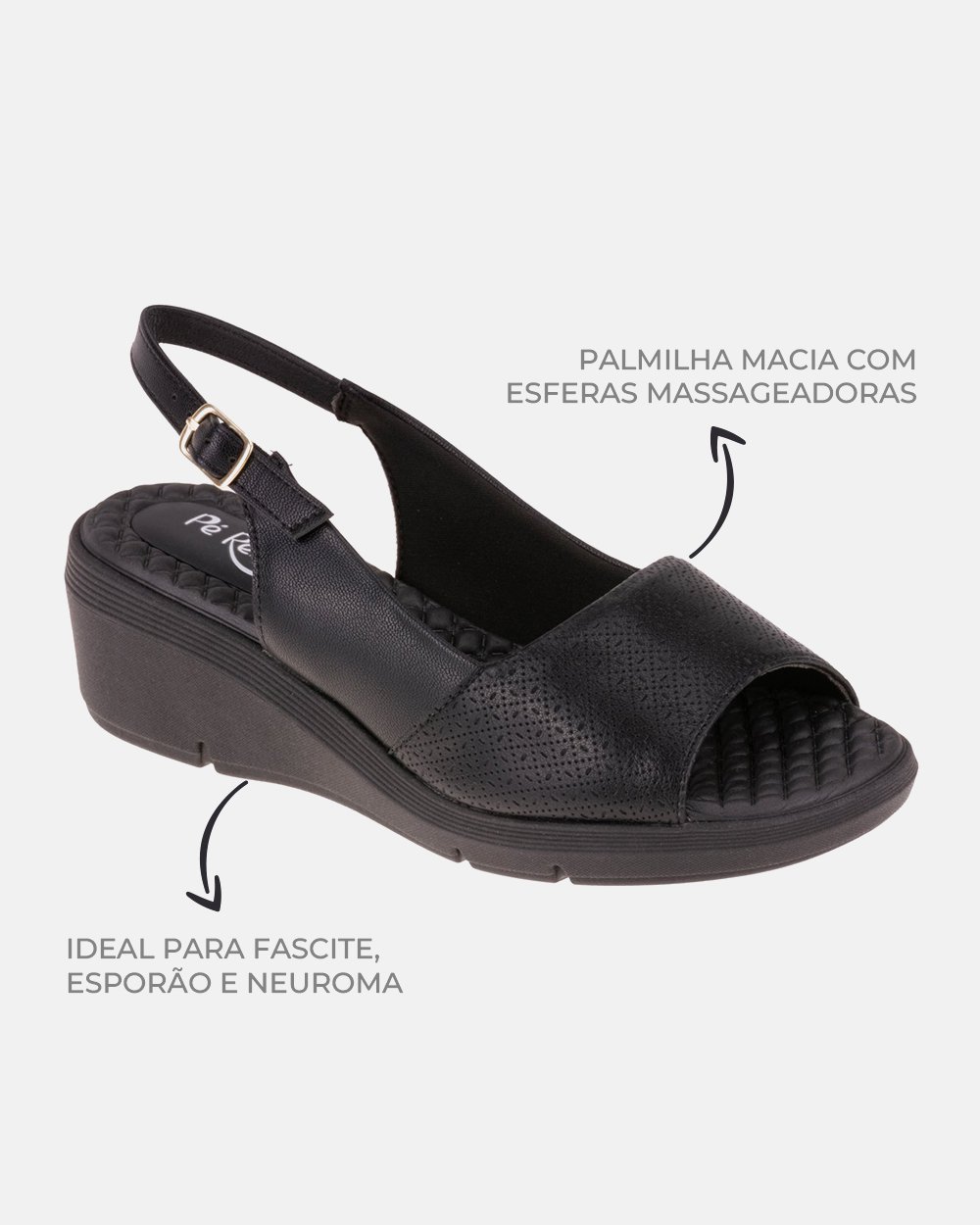 Sandália com tecnologia Wide Fit