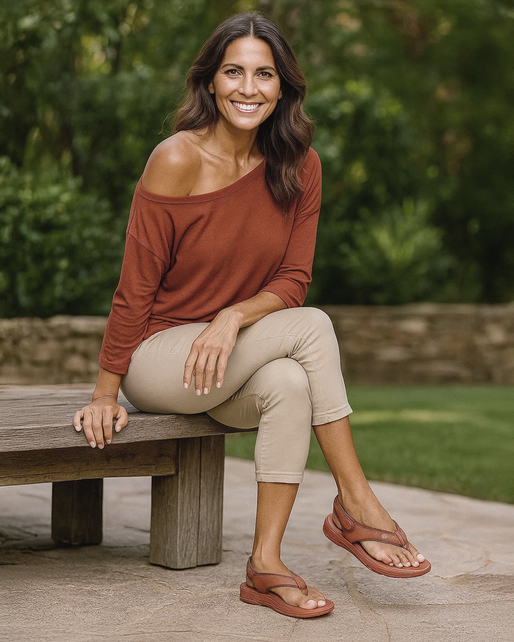 Detalhe do solado da sandália