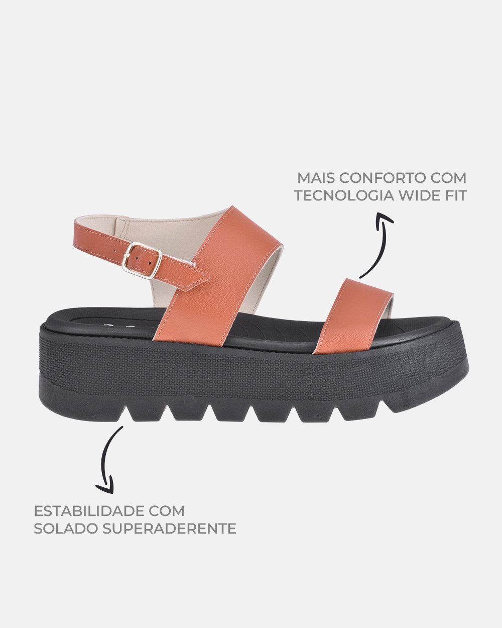 Sandália com tecnologia Wide Fit