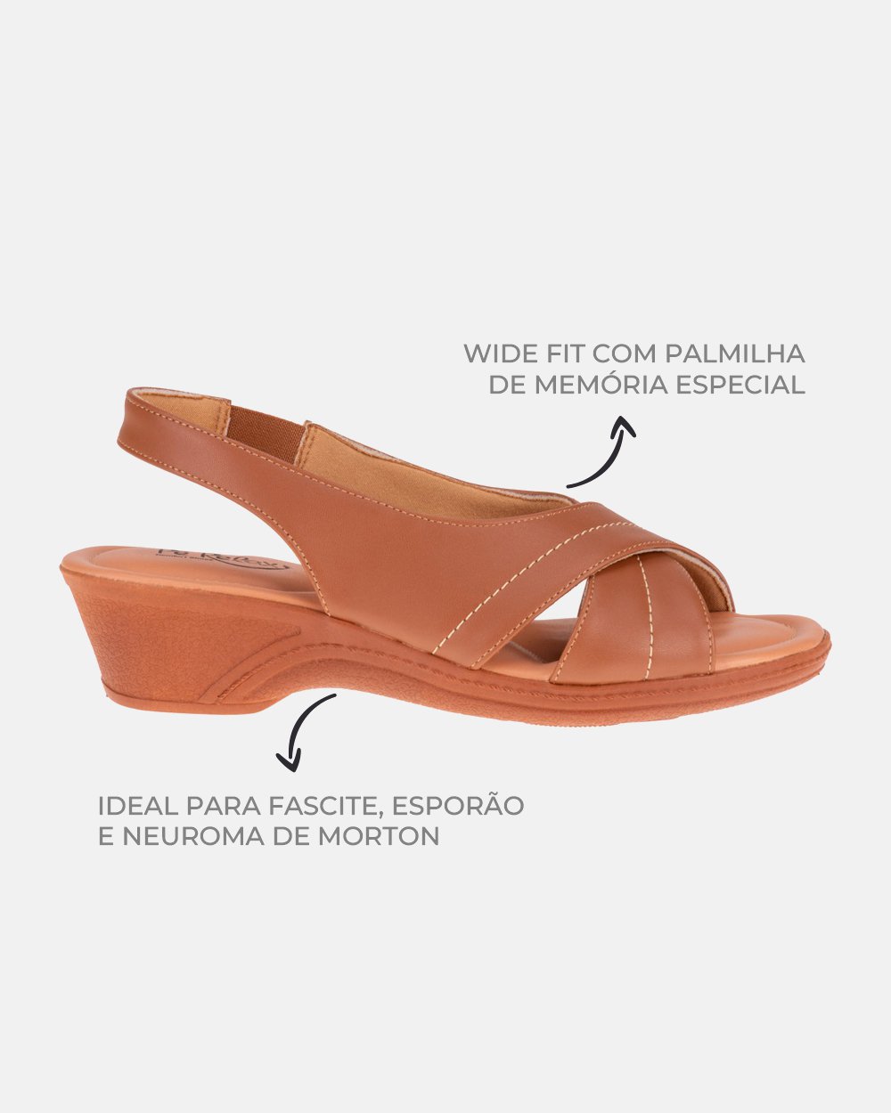 Sandália com tecnologia Wide Fit