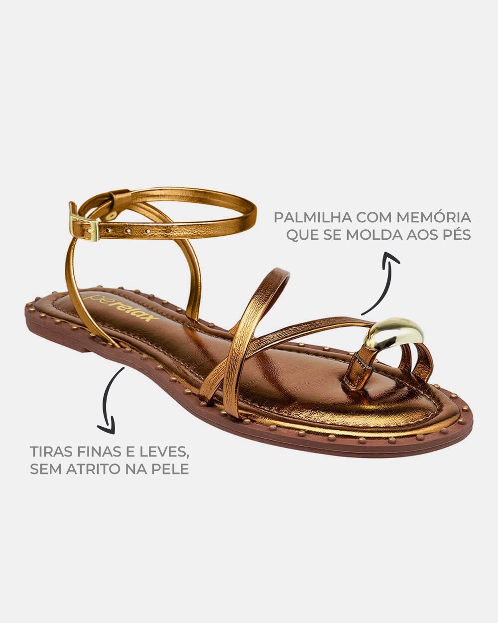 Sandália com tecnologia Wide Fit