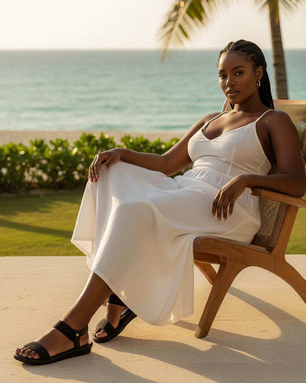 Detalhe do solado da sandália