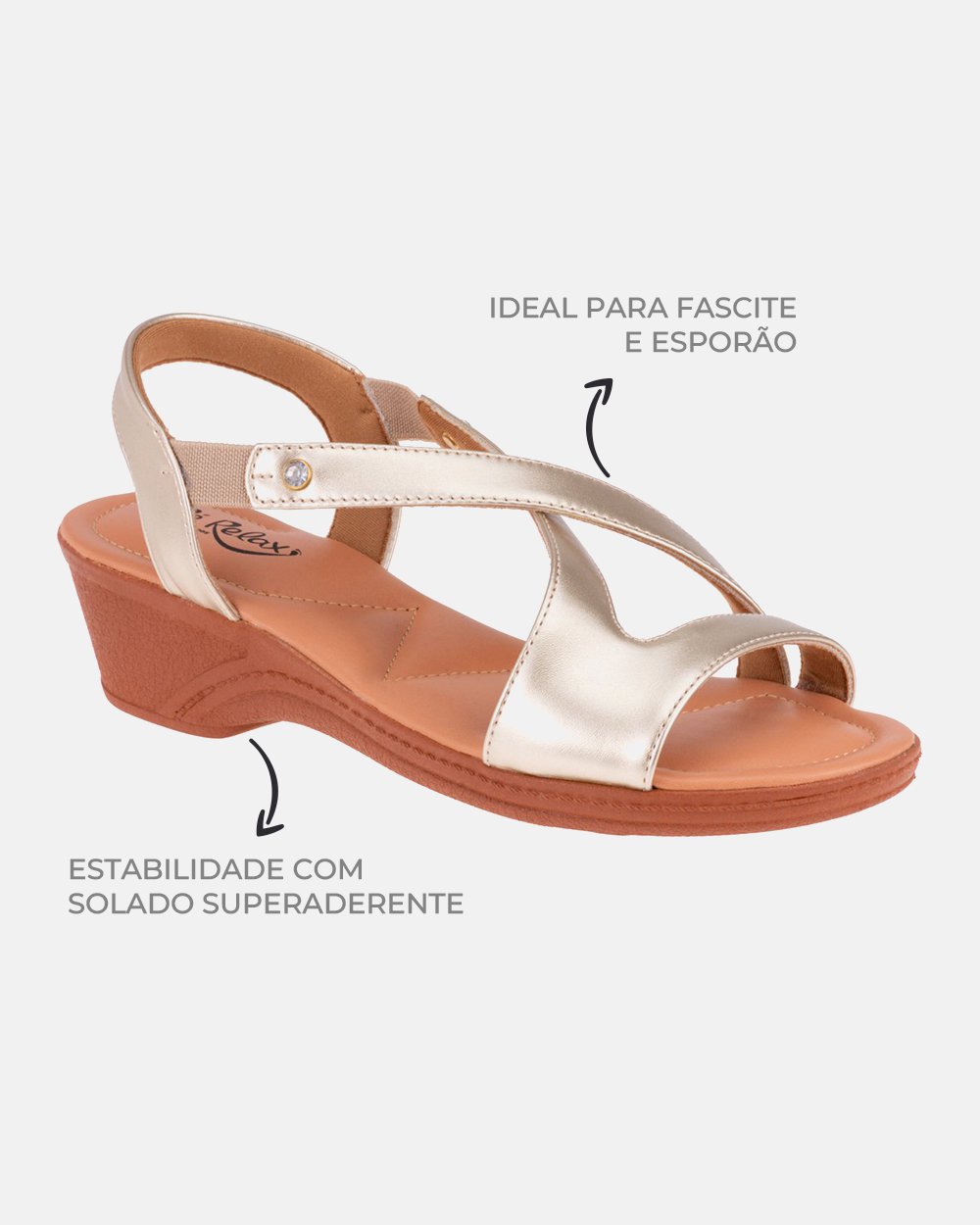 Sandália com tecnologia Wide Fit