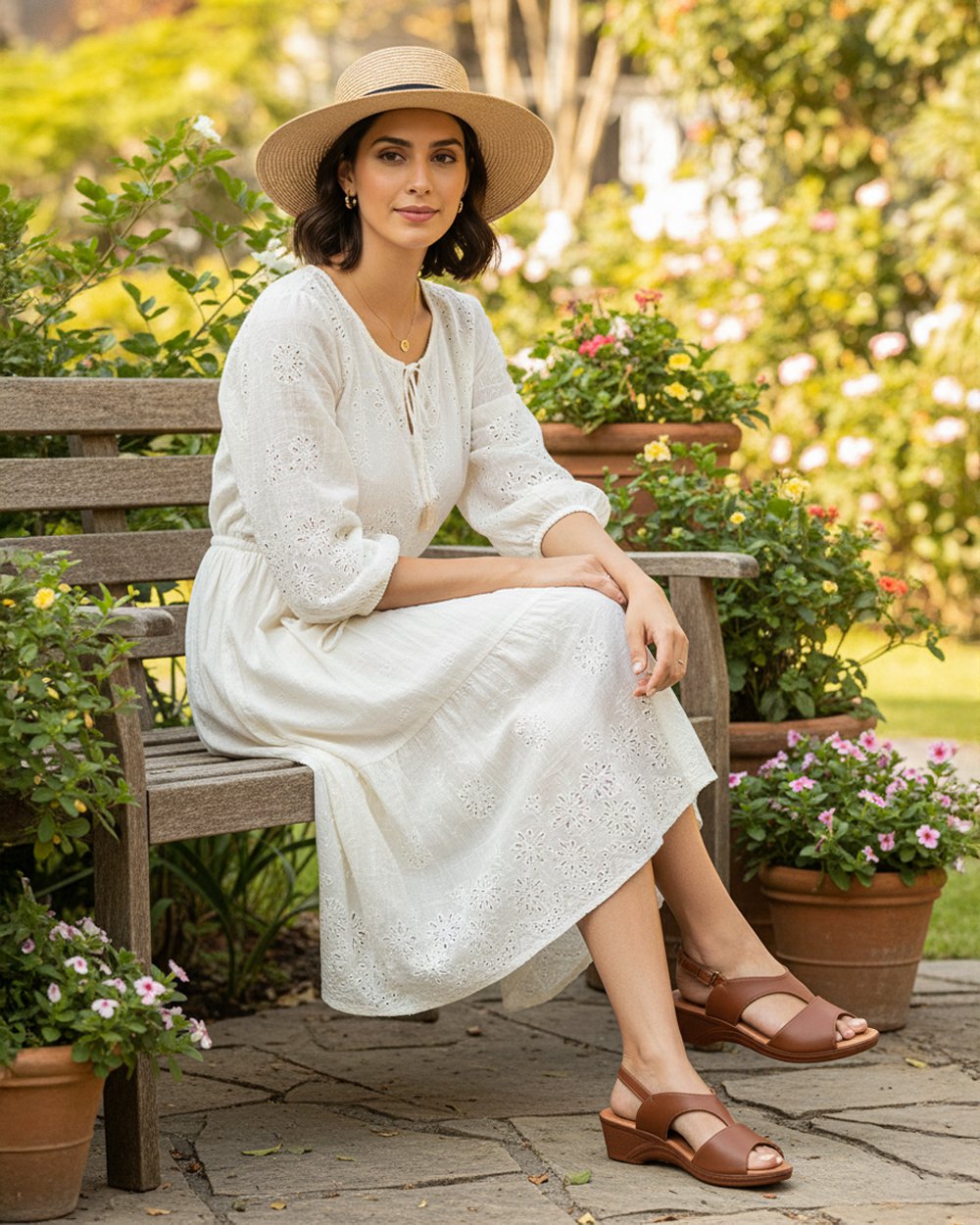 Detalhe do solado da sandália