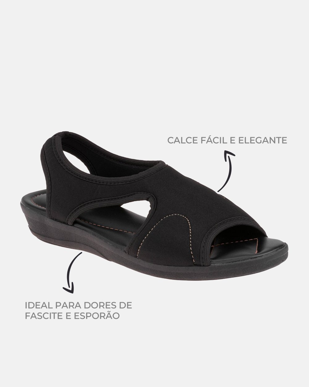 Sandália com tecnologia Wide Fit