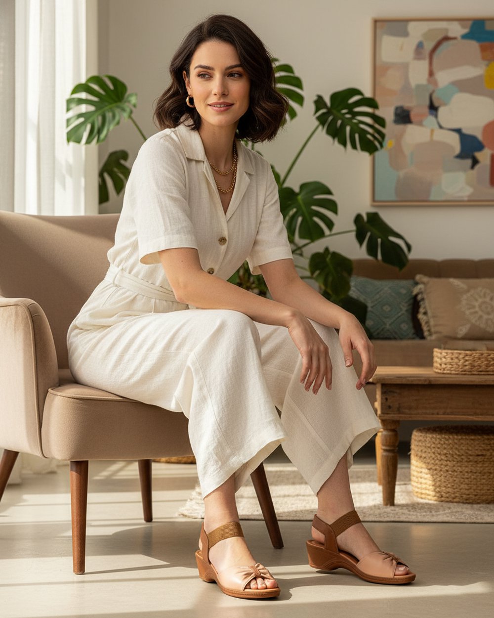 Detalhe do solado da sandália