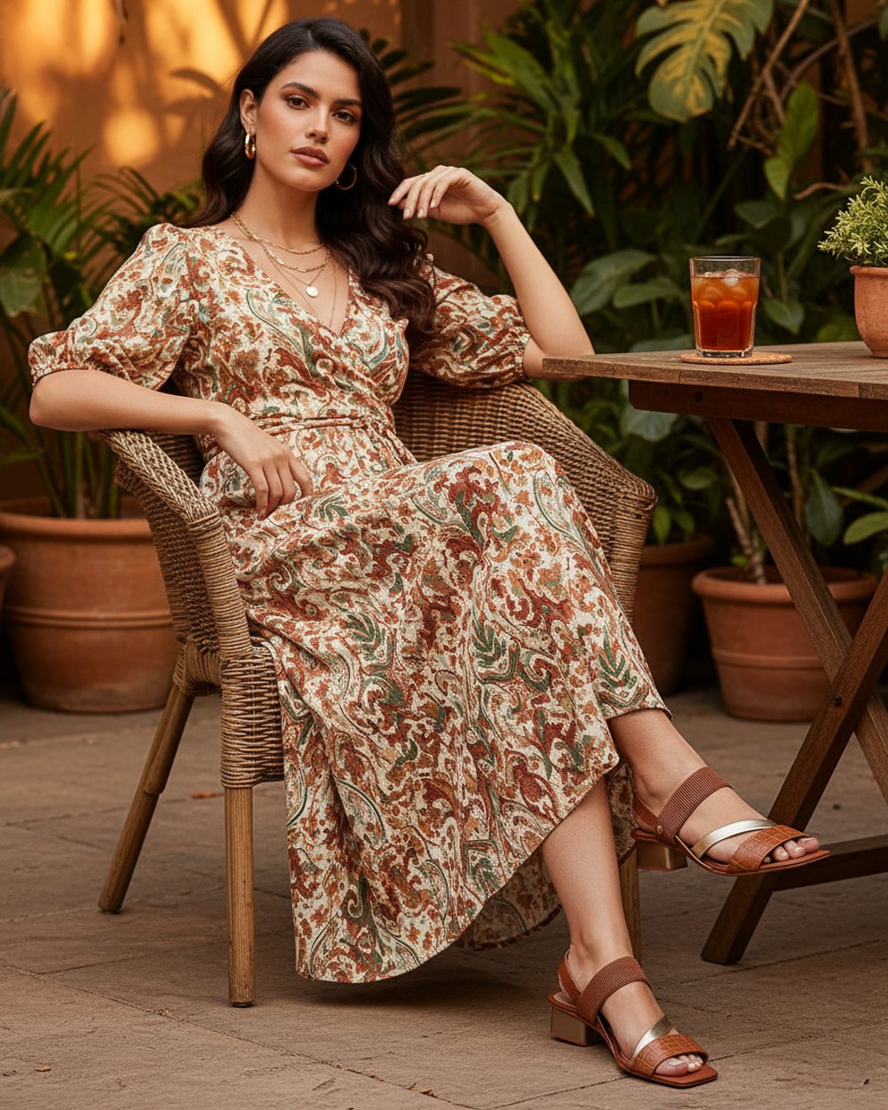 Detalhe do solado da sandália