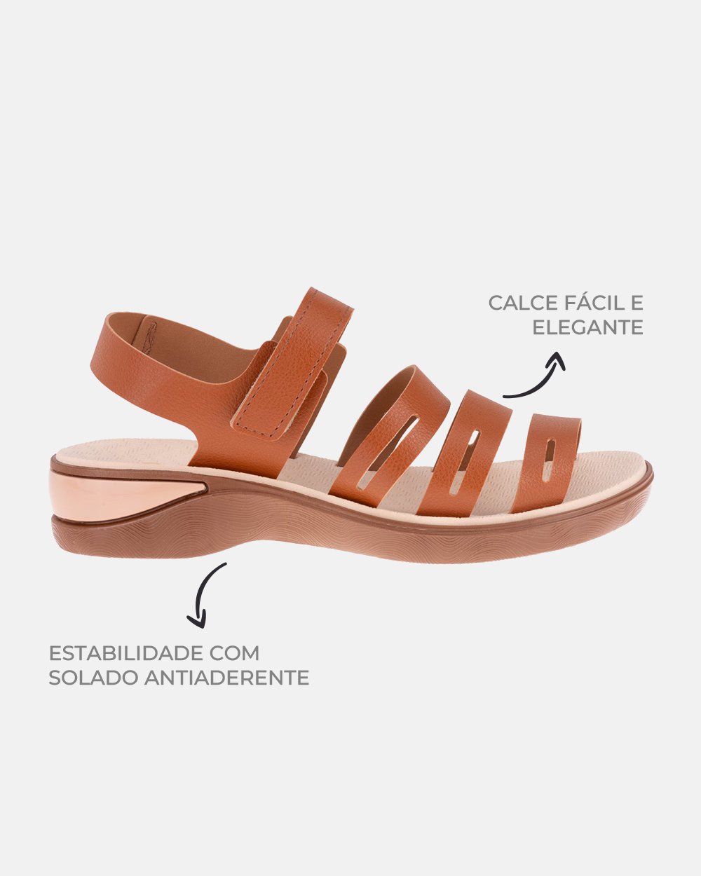 Sandália com tecnologia Wide Fit