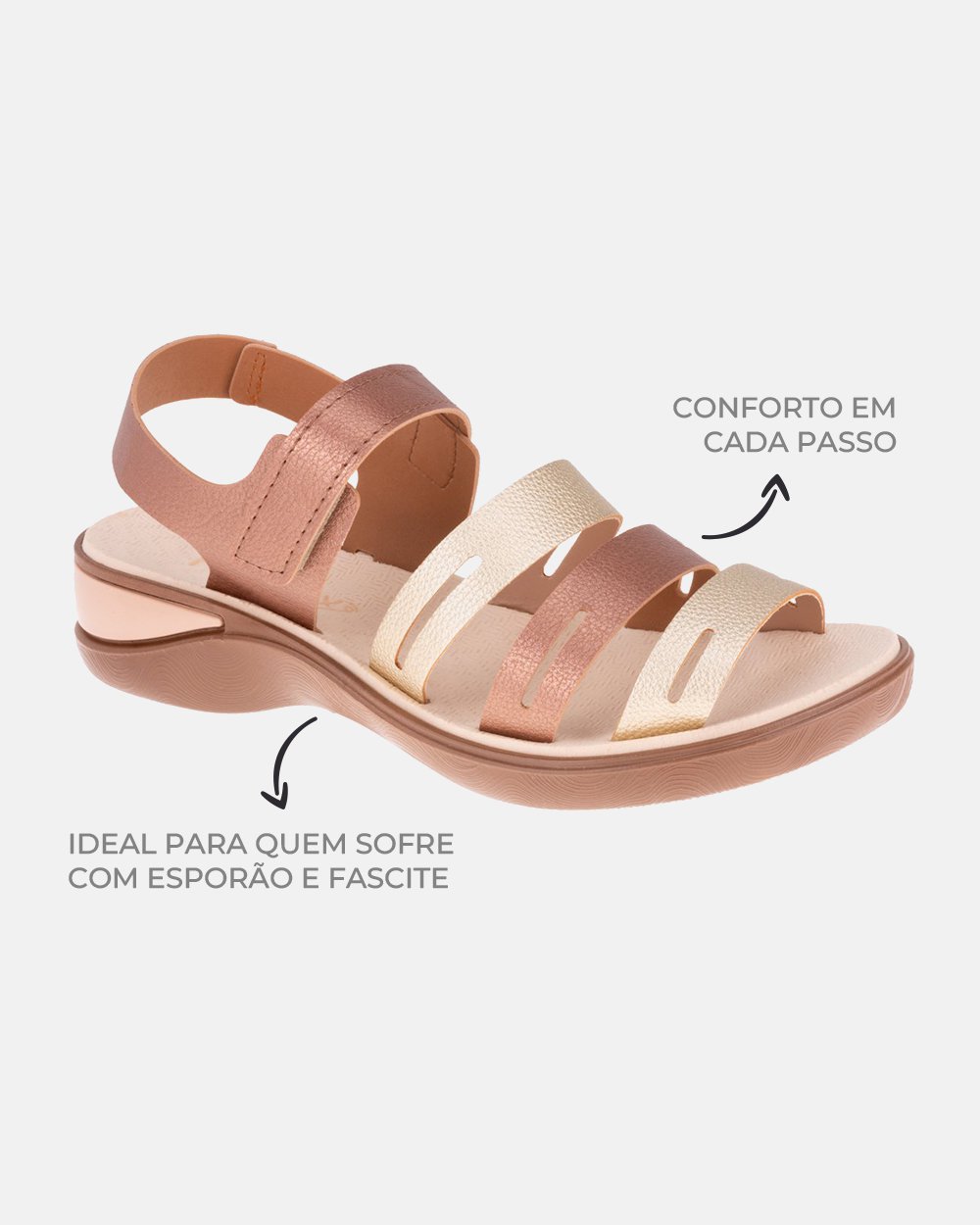 Sandália com tecnologia Wide Fit