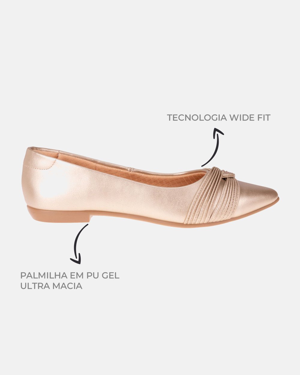 Sandália com tecnologia Wide Fit