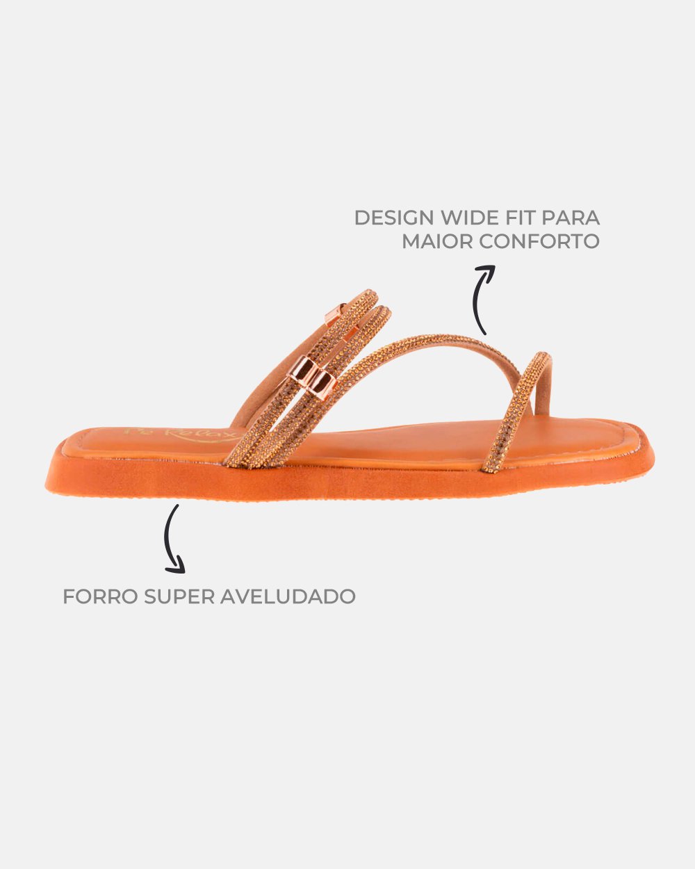 Sandália com tecnologia Wide Fit