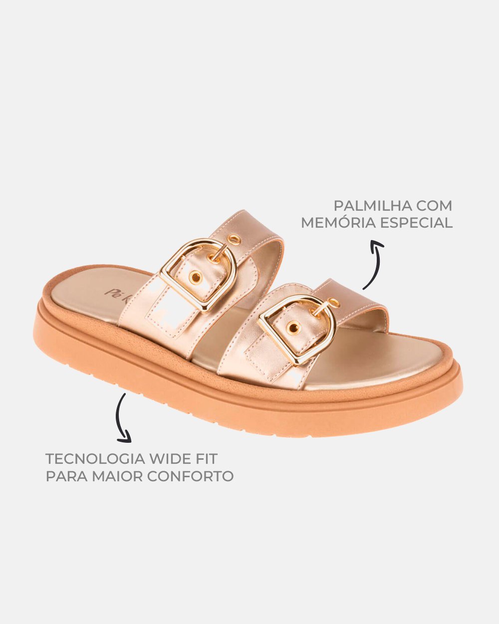 Sandália com tecnologia Wide Fit