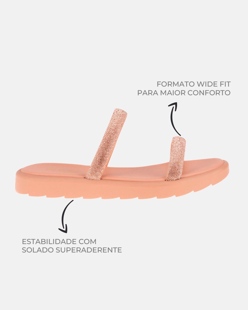 Sandália com tecnologia Wide Fit
