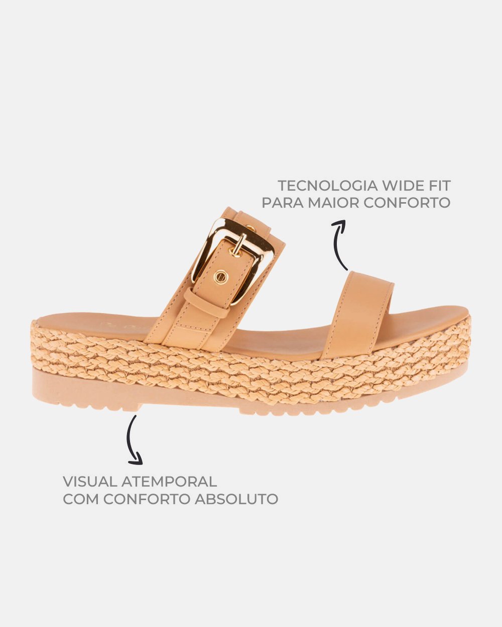 Sandália com tecnologia Wide Fit