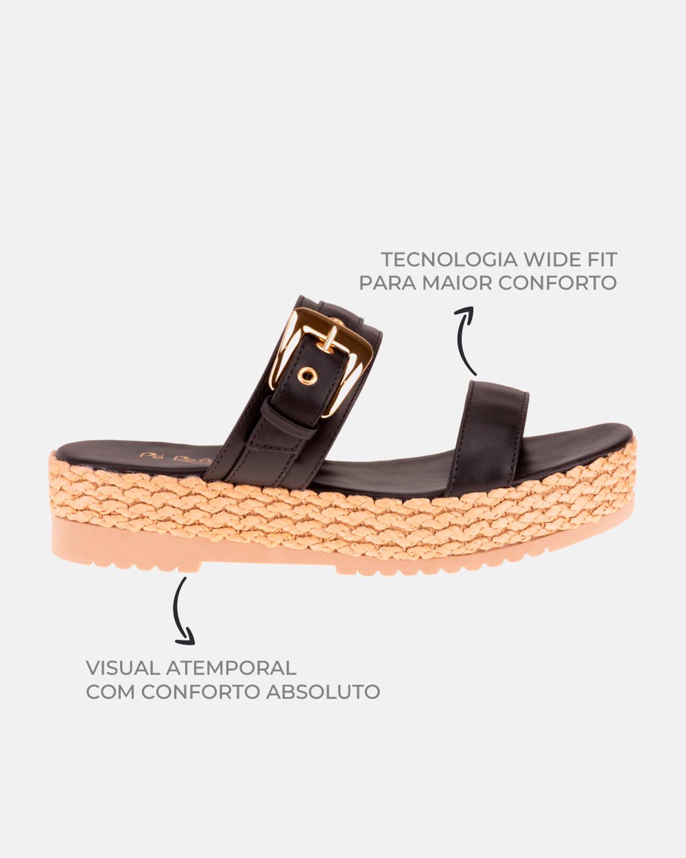 Sandália com tecnologia Wide Fit
