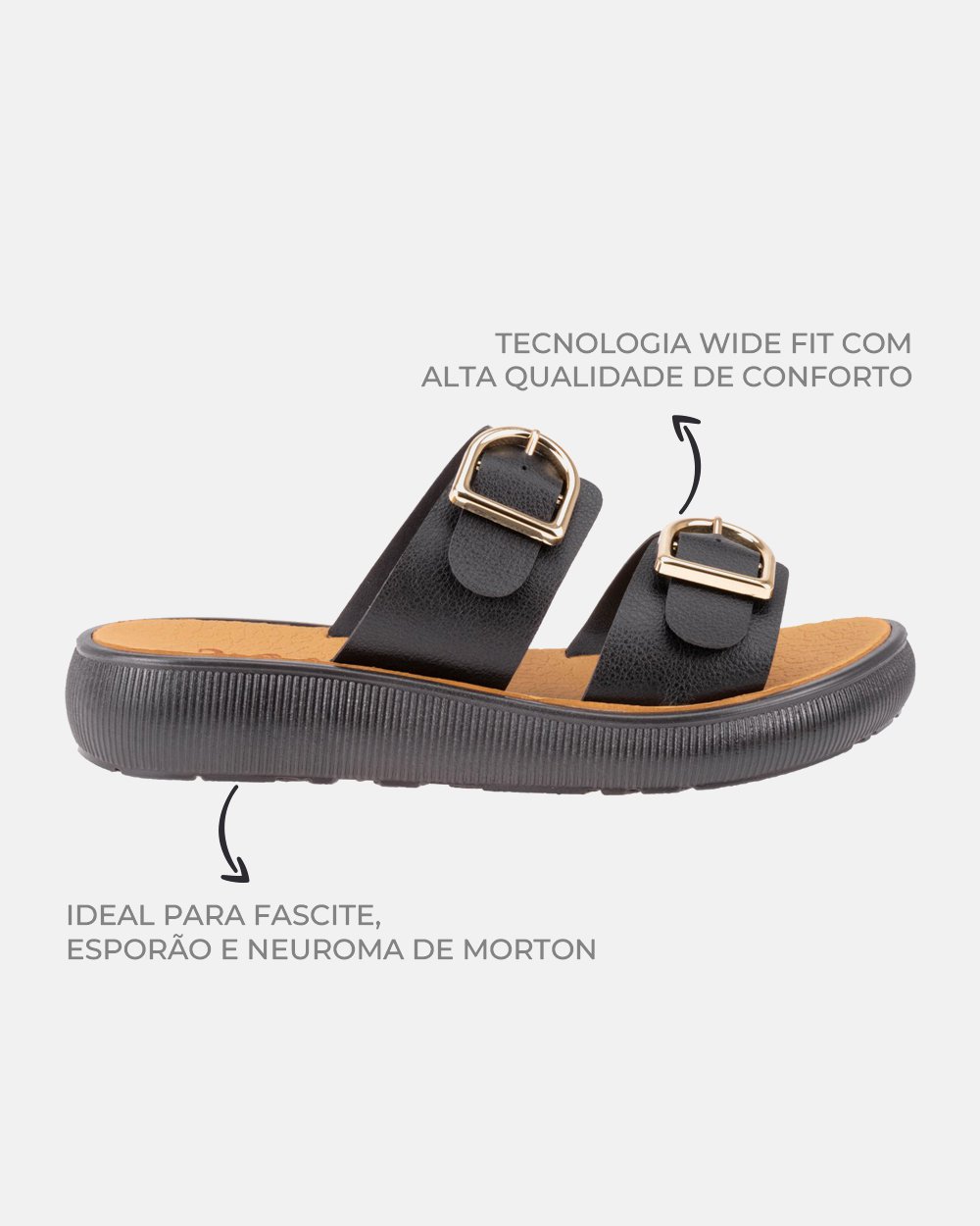 Sandália com tecnologia Wide Fit