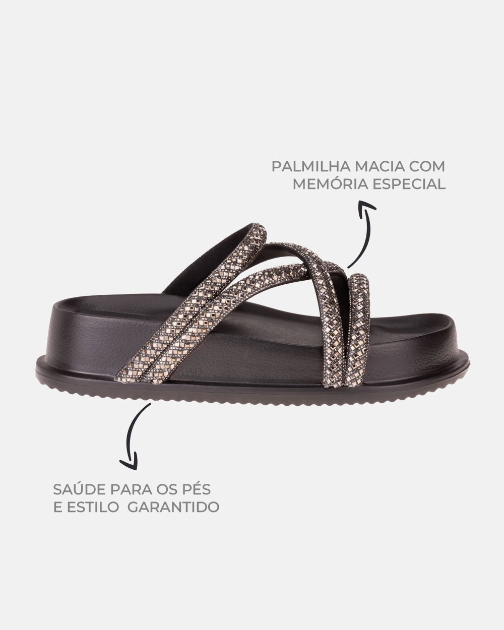 Sandália com tecnologia Wide Fit