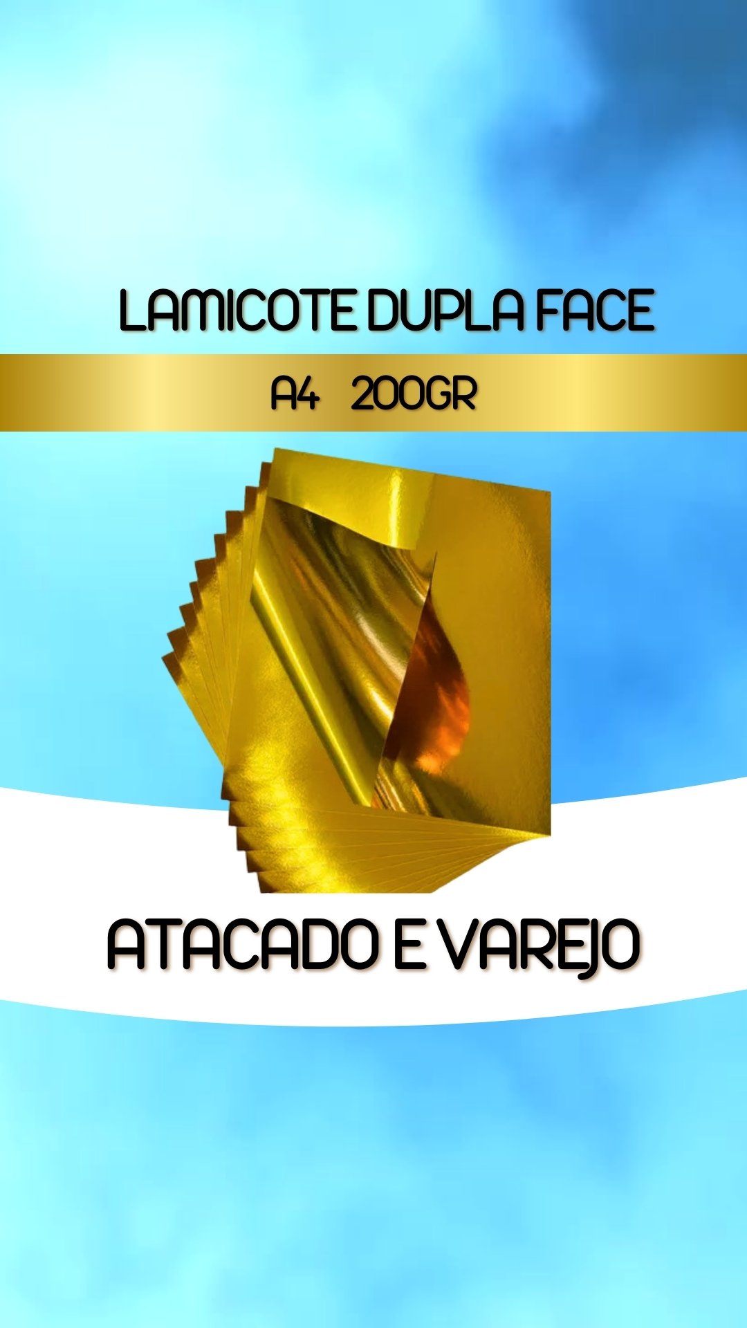 Papel Lamicote Dourado X Gr Qpapeis