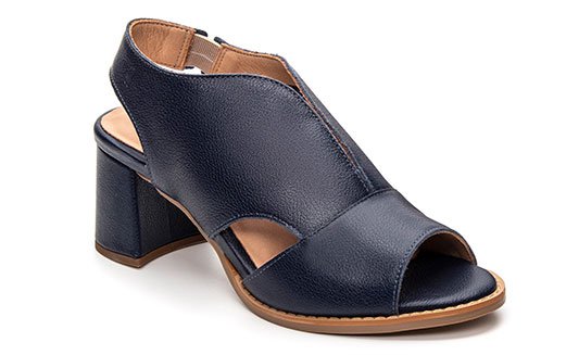 Sandália Peep Toe Veneza Azul Anil - 02