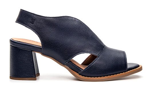 Sandália Peep Toe Veneza Azul Anil - 01