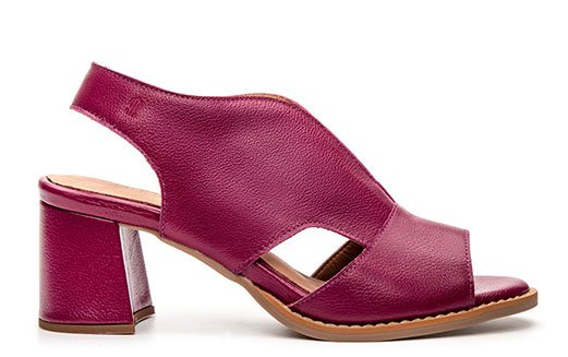 Sandália Peep Toe Veneza Pitaya - 01